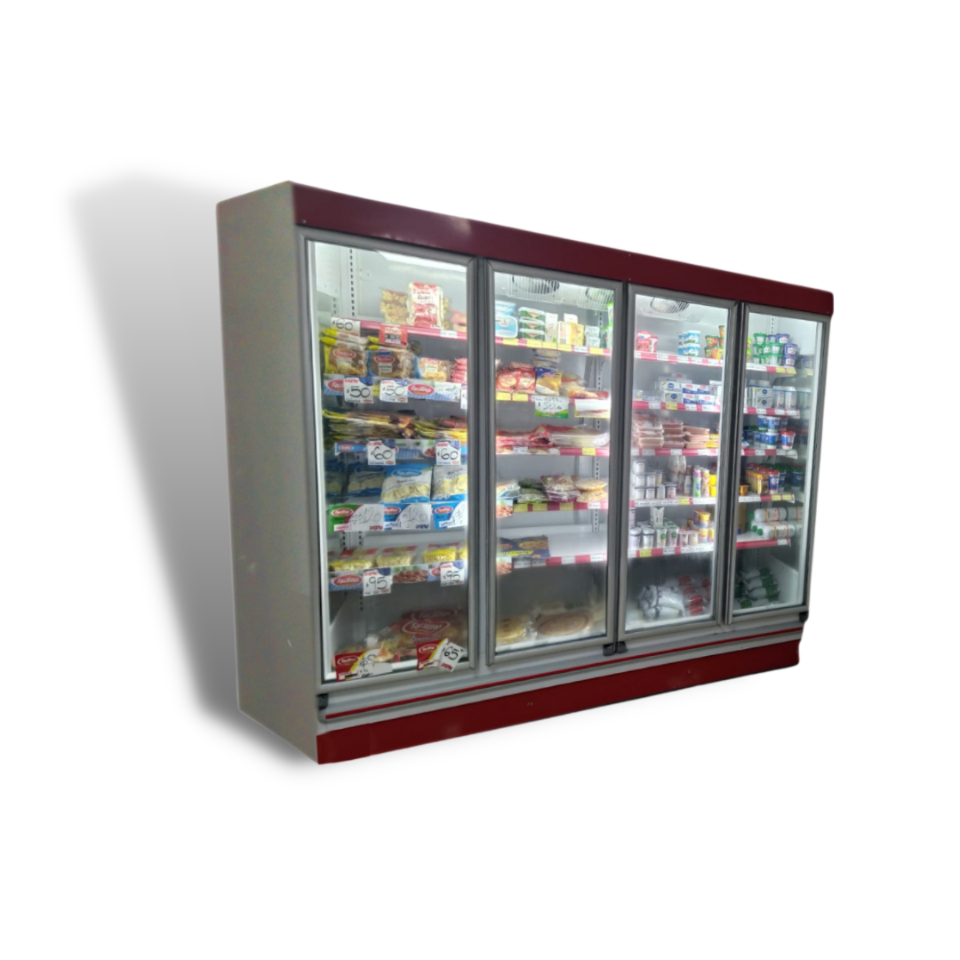 HELADERA vertical con estantes