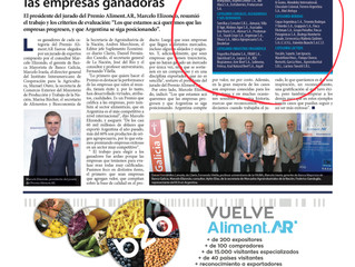 AlimentAR Award: Distinguished the work of companies that export food and beverages