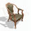 Thumbnail: Vintage Inspired Rococo Teak Armchair with Upholstered Seat