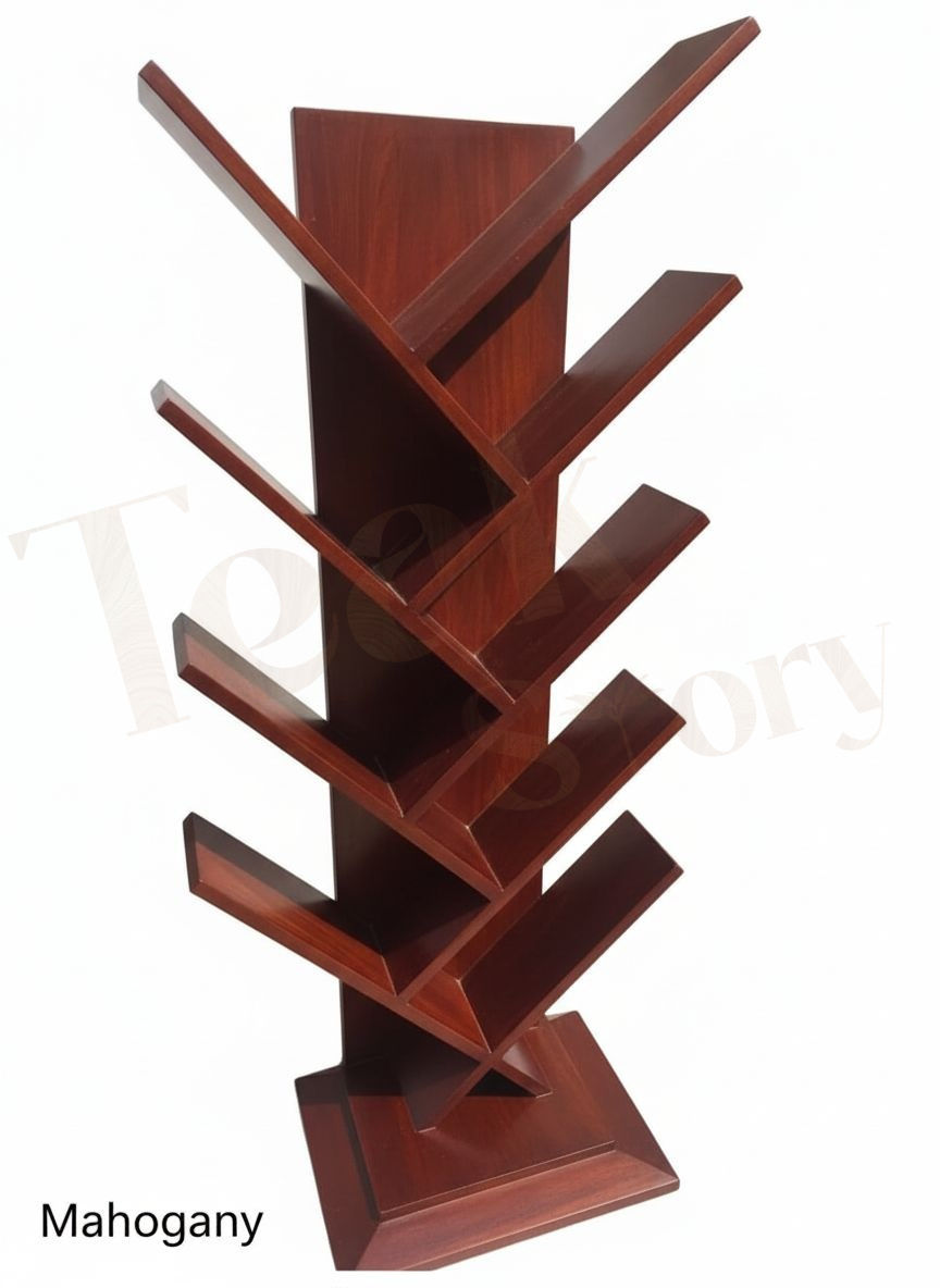 Thumbnail: Solid Teak Wood Tree Bookshelf