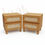 Thumbnail: Mid-Century Modern Teak Wood & Cane Bedside Table (Set of 2)