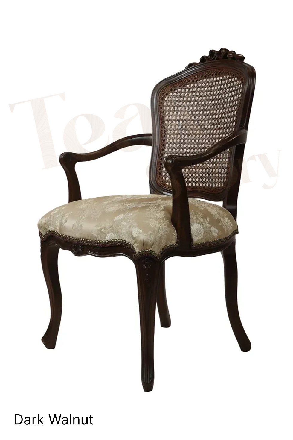 Thumbnail: Louis XV style cabriolet Teak Wood Chair