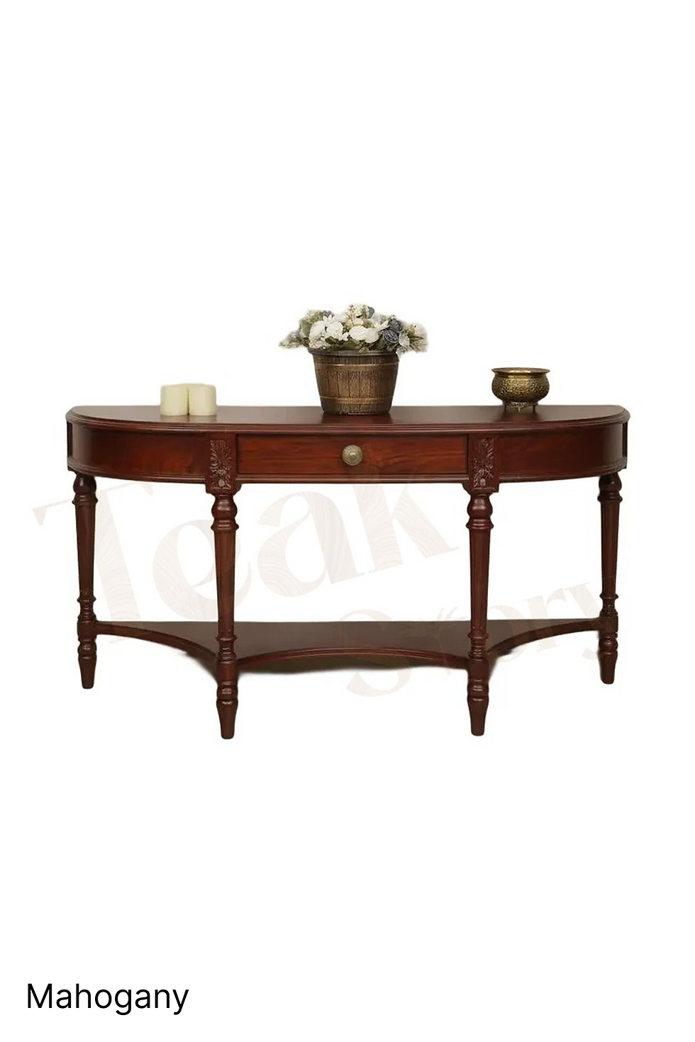 Thumbnail: Half Moon Teak Wood Console