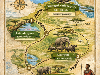Zeichnung Northern Circuit Safari Route