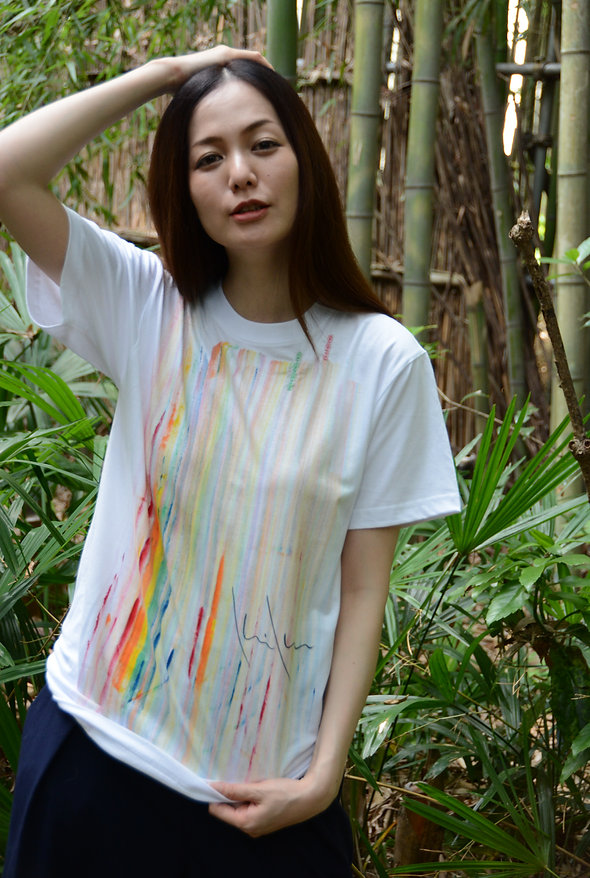 マルチカラー滝ーOnly one Kikuko draw t-shirt