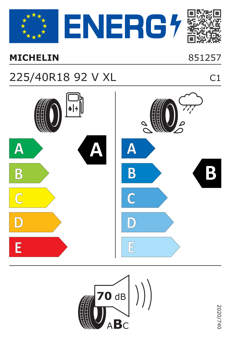 Küçük resim: MICHELIN 225/40 R18 92V XL TL E PRIMACY ST *  MI Oto Yaz La (Üretim Yılı : 2026)