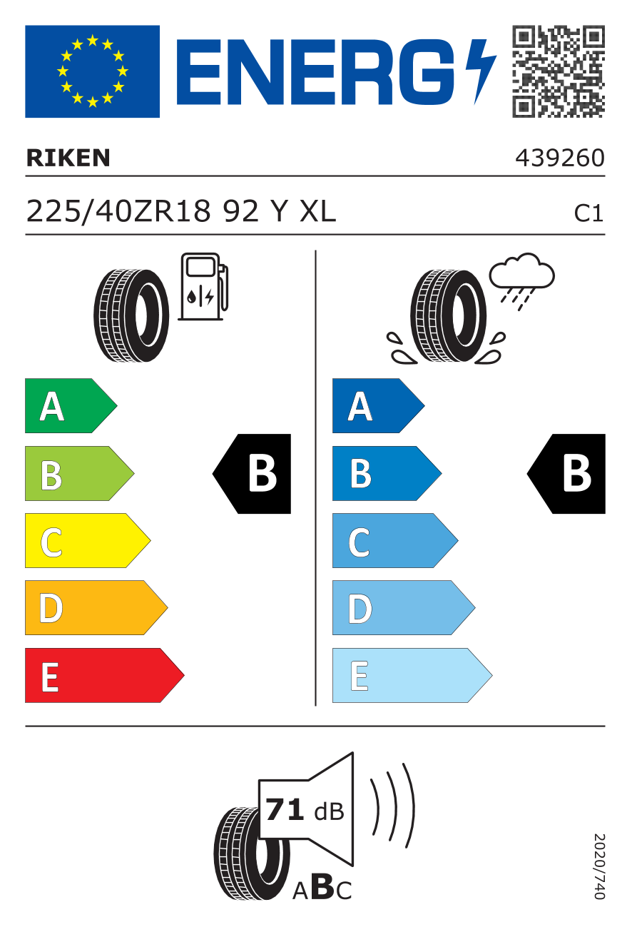 Küçük resim: RİKEN 225/40 R 18 92Y XL SUMMER 3 RİKEN Oto Yaz Lastiği (Üretim Yılı : 2026)