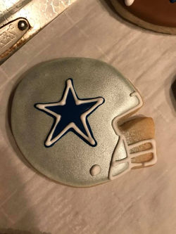 Dallas Cowboys helmet cookies