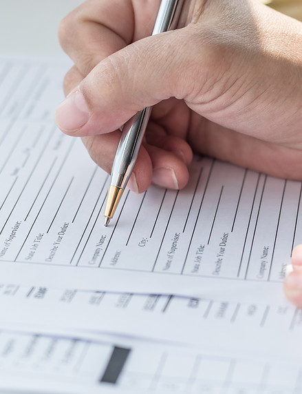 Filling Application Form