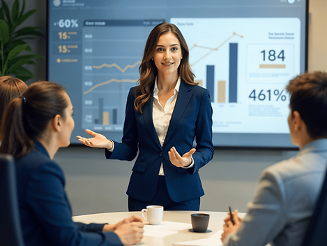 Image depicting a professional engaged in a meeting