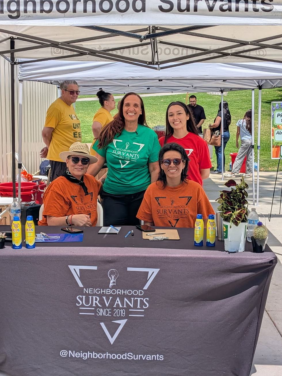 The Neighborhood Survnats Team at the check in station