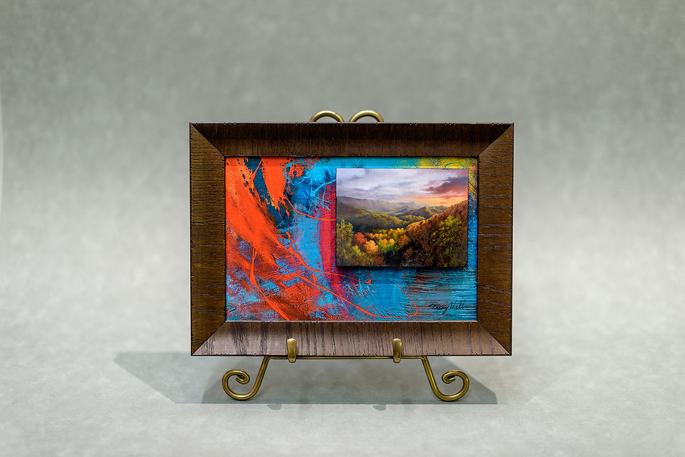 Framed Contemporary Abstract Landscape