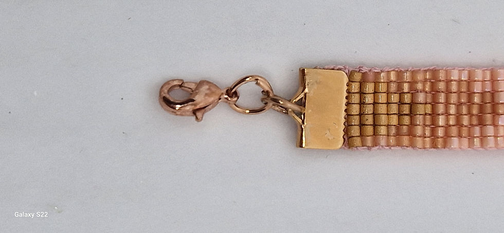 Miniature : Bracelet 15 cm 3 couleurs rose pâle