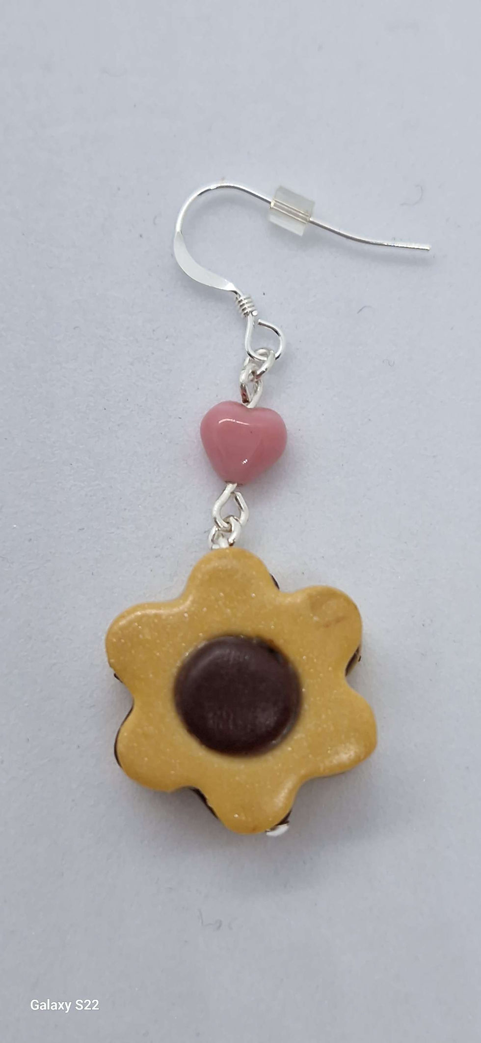 Miniature : Boucles d'oreilles Biscuit avec perles roses