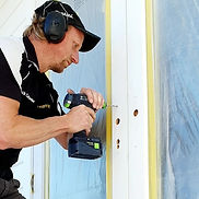 Drilling door handle holes correctly.