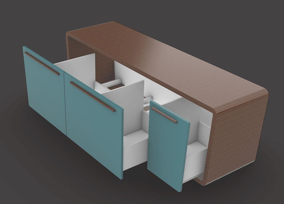 3D Concept model - drawers open