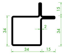 RP141AA - HOP57-86 - S34x34x15x2mm