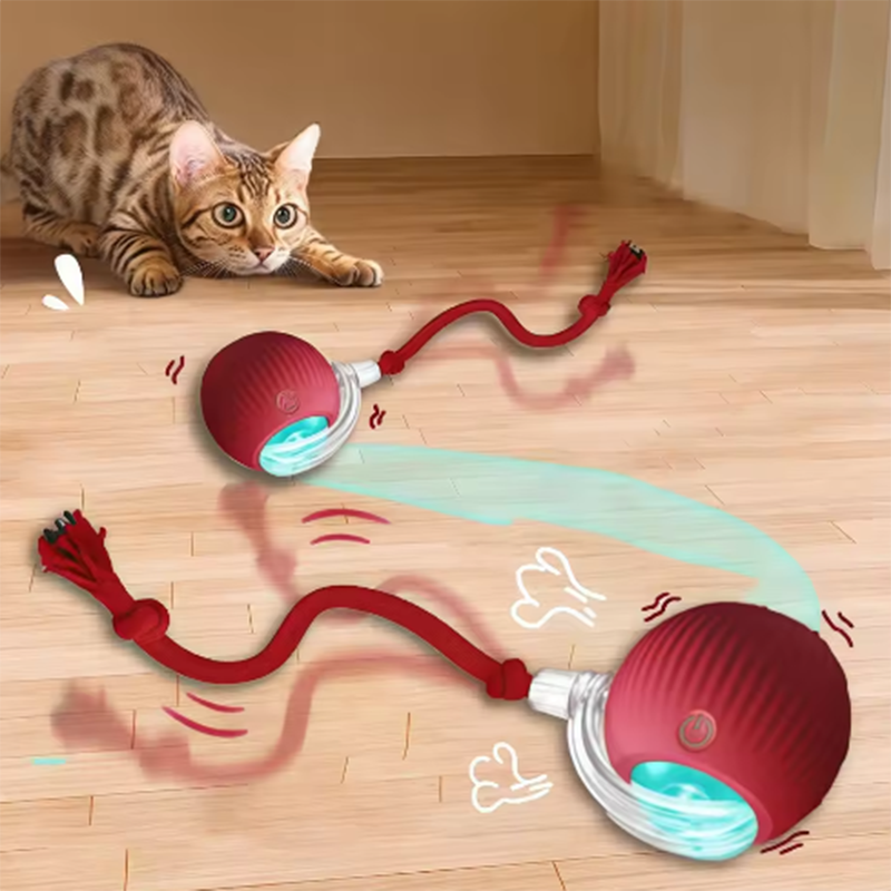 Bola de gato interativa inteligente de longa duração e durável fácil de limp