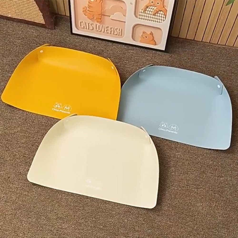 Pet Supplies PU Leather Pet Anti Spill Placemat Creative Waterproof Cat Bowl Mat
