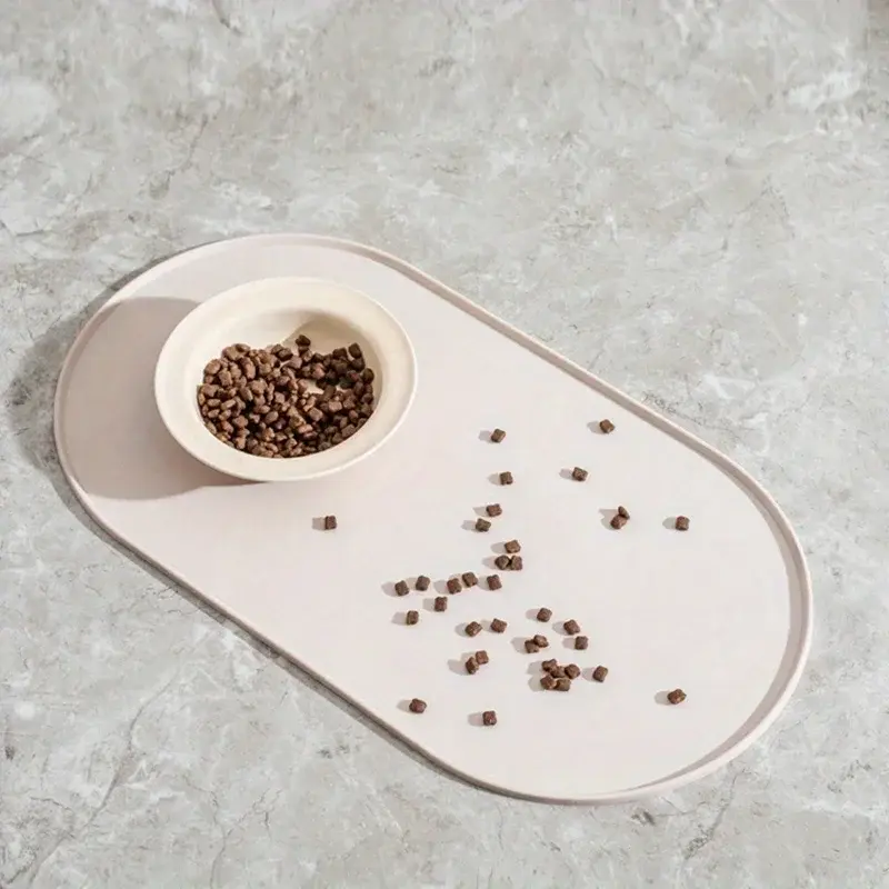 1pc, esteira de alimentação de gato com design impermeável antiderrapante, es