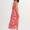 Thumbnail: Maxi Dress With Splits in Red Leaves Print
