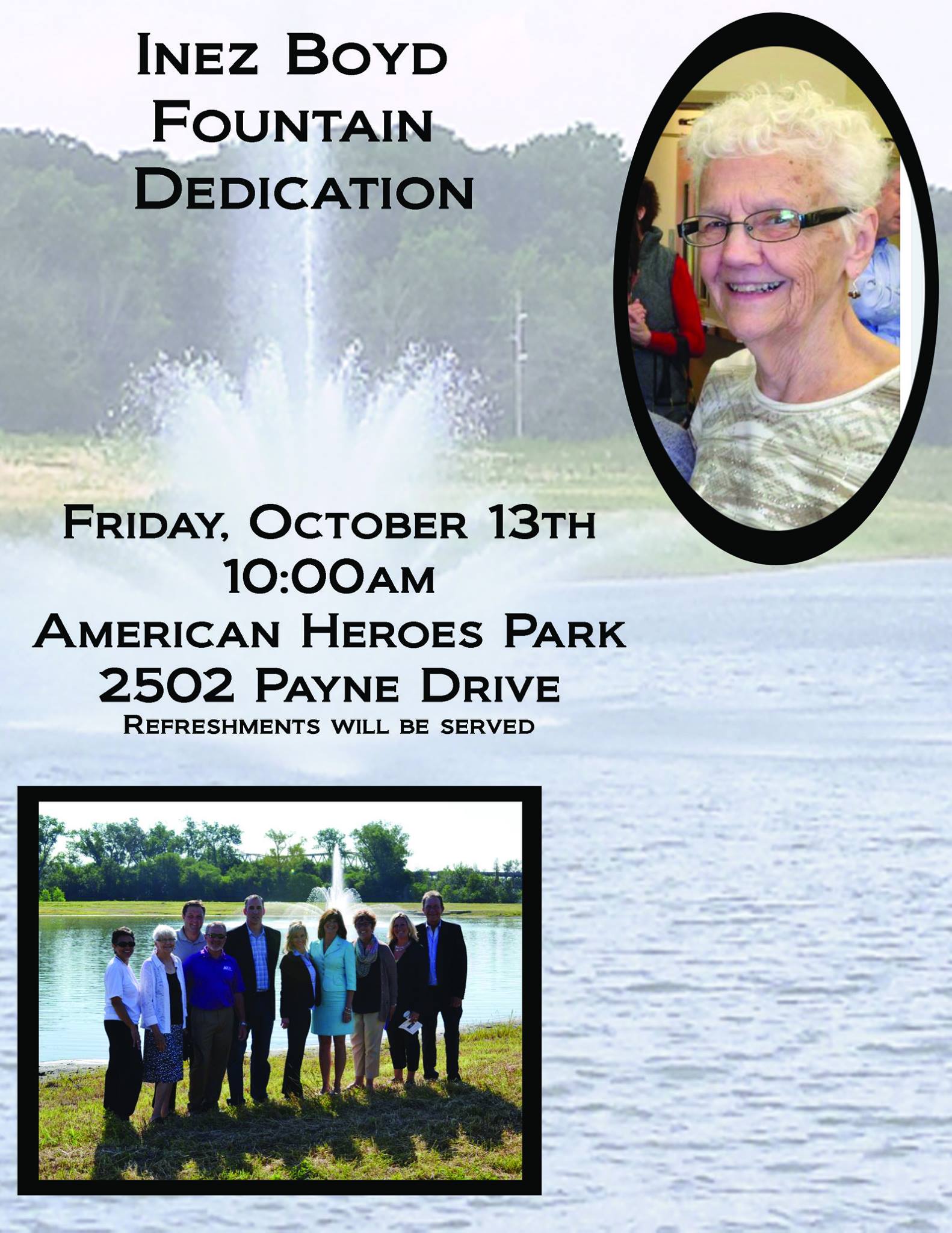 Inez Boyd Fountain Dedication