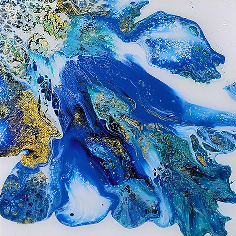 goldlinie art und design, modernes gemälde auf leinwand im stil acryl poiring gemalt
