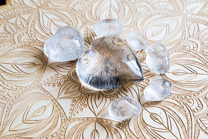 Beautiful Clear Quartz on a Crystal Grid