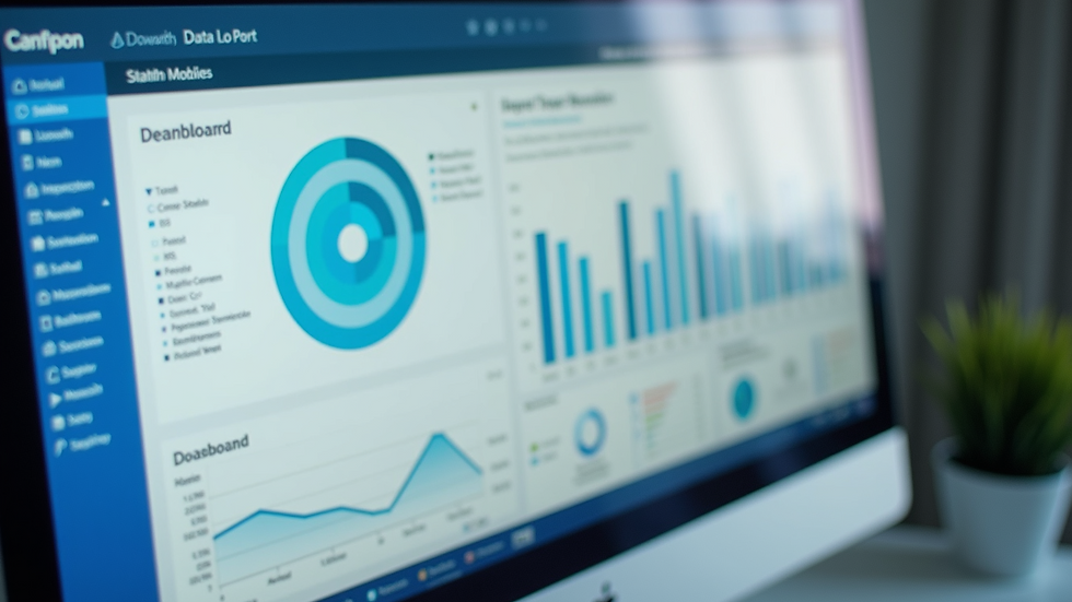 Close-up view of a computer screen displaying medical billing software dashboard