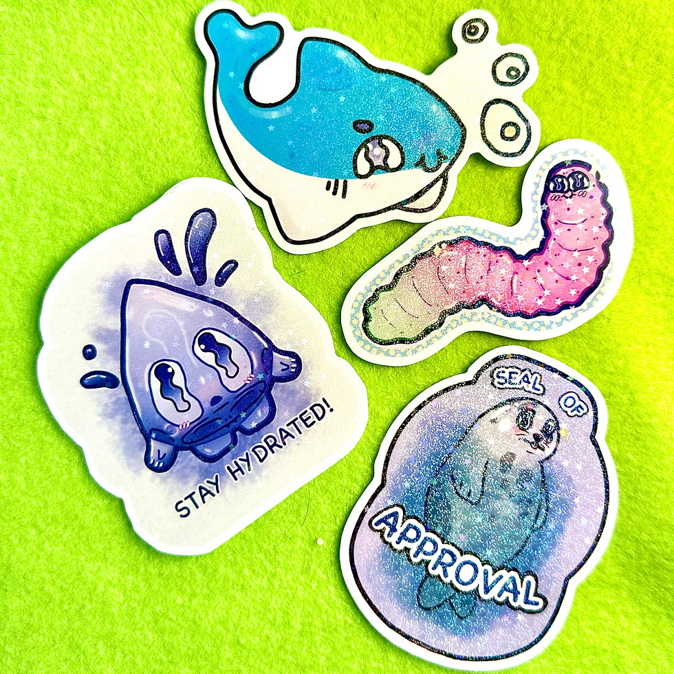 Thumbnail: Stay Hydrated 3" waterproof holographic sticker