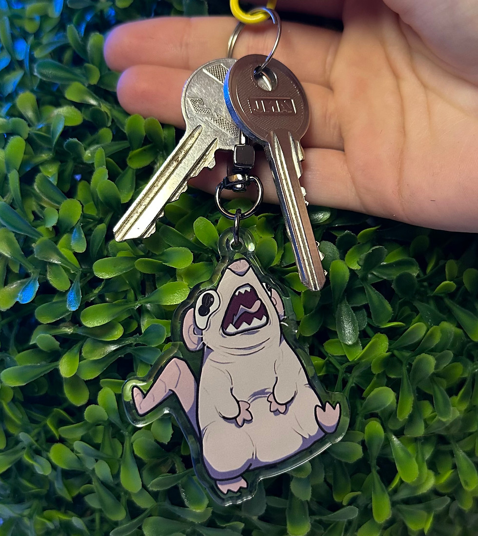 Thumbnail: Screaming rat acrylic keychain