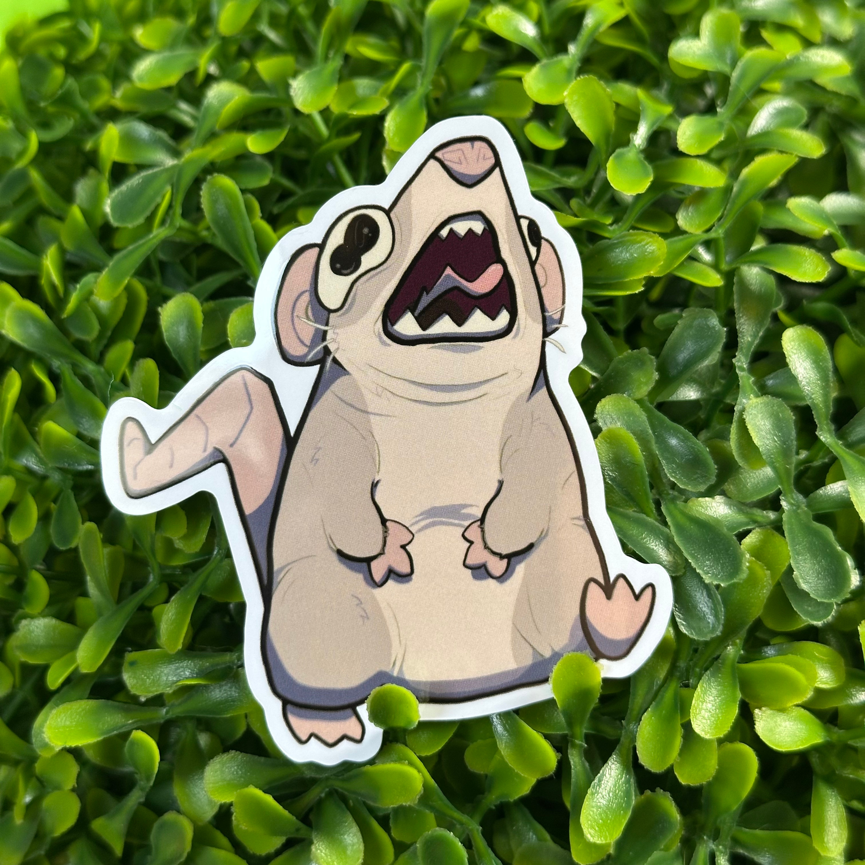 Screaming rat 3" waterproof sticker