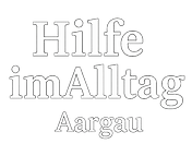 Hilfe im Alltag Aargau Logo Text Weiss