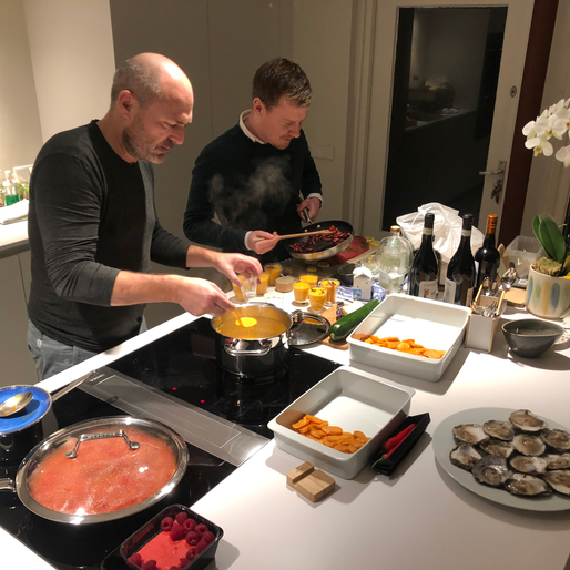 Gerben en David in de keuken