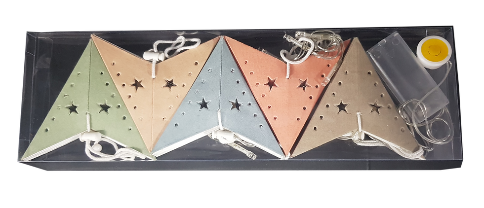 Mini Fabric Stars w/LED - 06