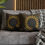 Thumbnail: Sunflower and Crow on Brown/Green Square Poly Canvas Pillowcase