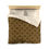 Thumbnail: Black Petal on Deep Gold Microfiber Duvet Cover