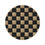 Thumbnail: Vintage-Inspired Round Rug with Checkerboard Design | Cozy Home Decor
