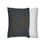 Thumbnail: Leaves and Hearts Early American Stencil Blue Square Poly Canvas Pillowcase
