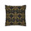 Thumbnail: Gold Wheat Stencil on Black Background Square Poly Canvas Pillowcase