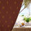 Thumbnail: Fantasy Collection Red with Gold Petals Window Curtains (1 Piece)