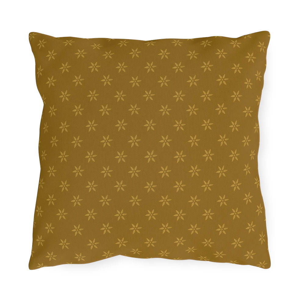 Bohemian Peace Outdoor Pillow - Floral Design for Relaxing Spaces