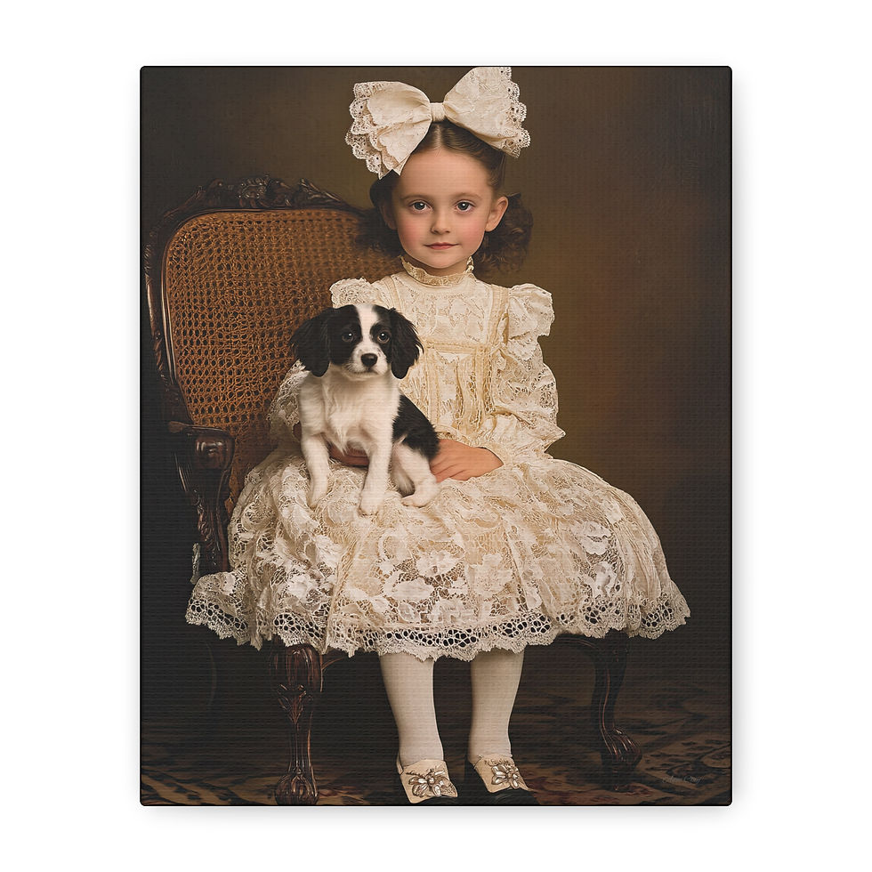 Emelie: Vintage Child Portrait Canvas Print
