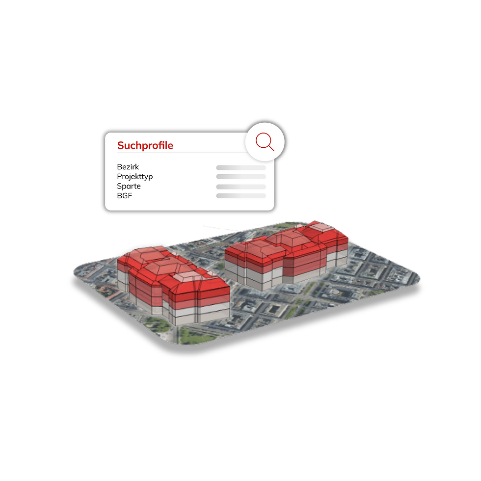 Management of automated search profiles for real estate acquisition for instant notification of new matches.