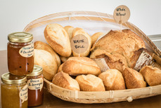 High-quality bread and jam selections