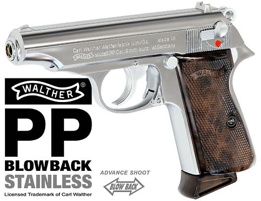 WALTHER PP SERIES ガスガン Maruzen Walther PP Pistol Stainless Silver (NOT PPK/S And NOT PPK