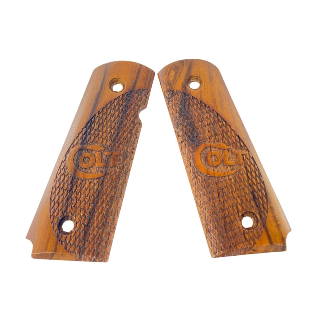 Kimpoi Colt Compact Size 1911 Hand Carved Wood Grip