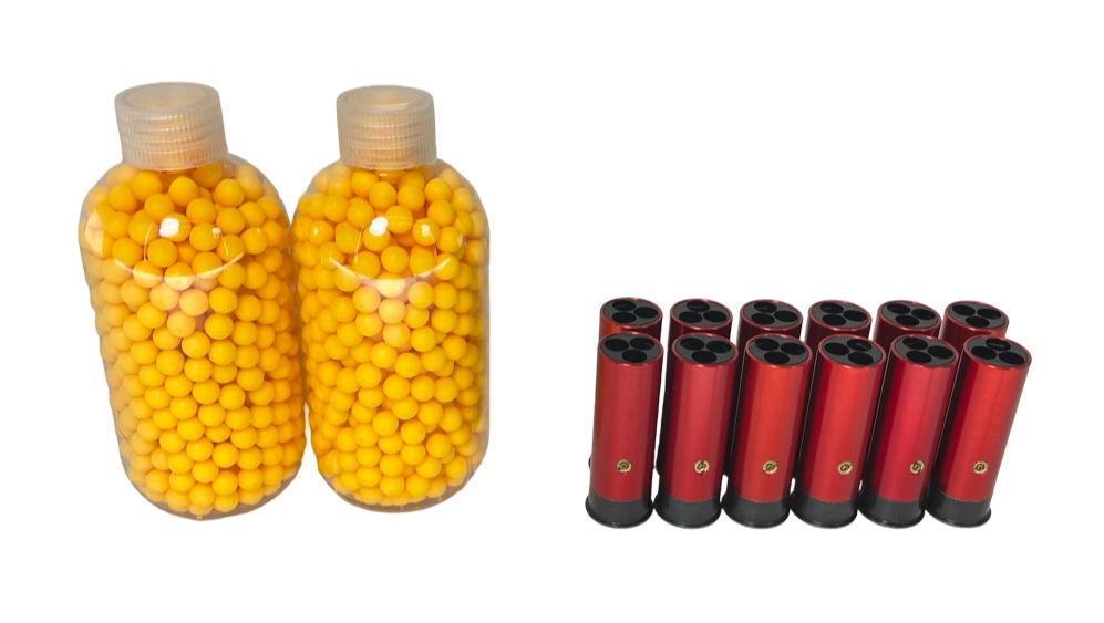 Octopus 3 holes Metal Gas Shells 12pcs + 7.2mm Soft BB Set