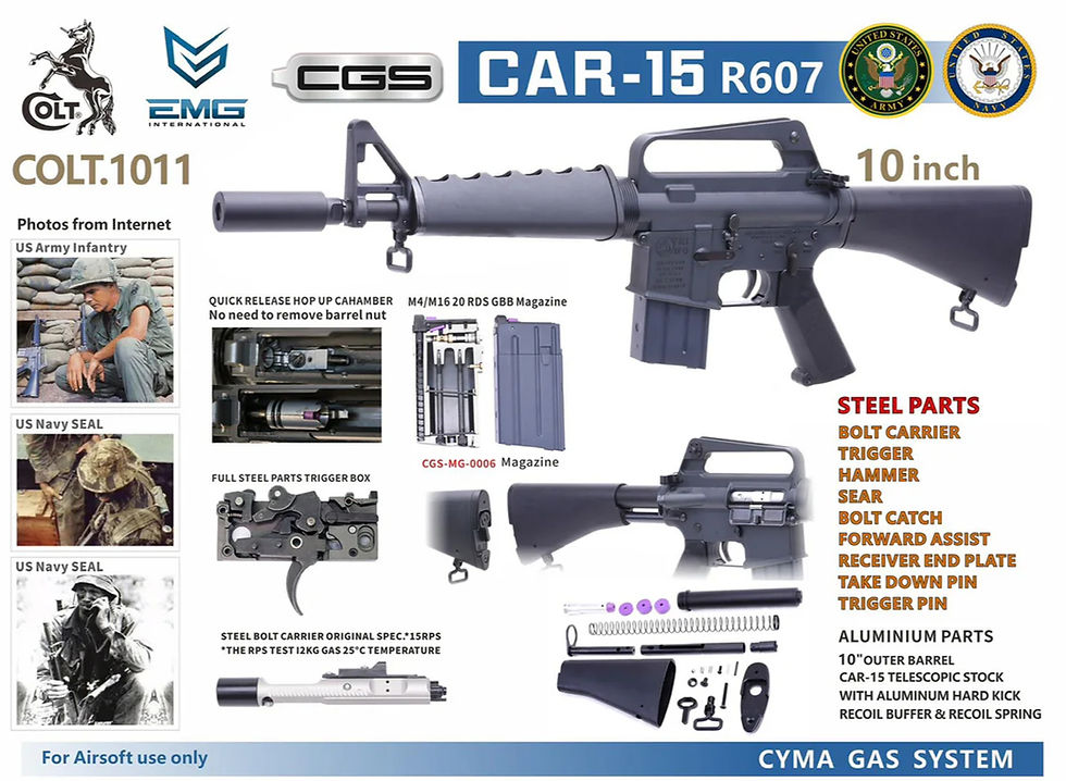 Thumbnail: CYMA CGS COLT CAR-15 (M607) GBB Airsoft