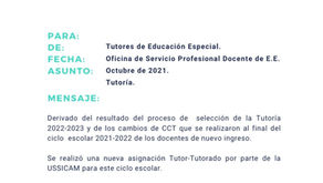 TUTORIA PARA DOCENTES DE NUEVO INGRESO